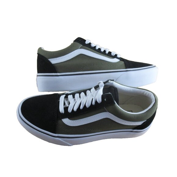 Vans Women's Old Skool Platform Grape Leaf Green Black Platform Shoes Sizes NIB - Picture 7 of 7